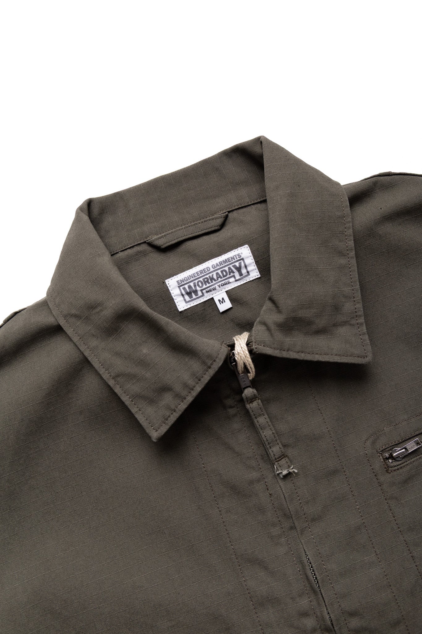 Short Jacket Heavyweight Cotton Ripstop - Olive - Image 6