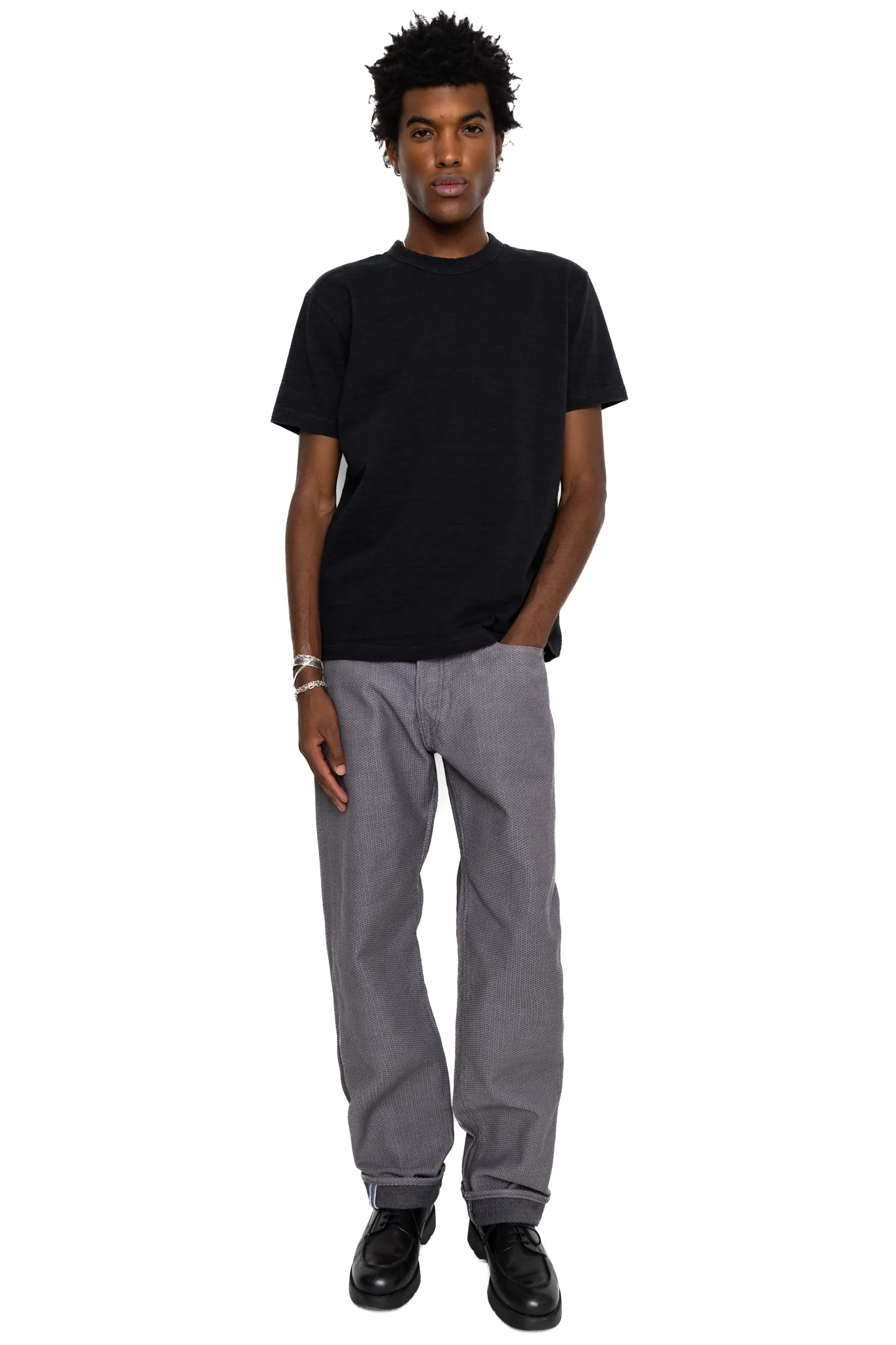 Slub Jersey S/S T-shirt - Black - Image 2