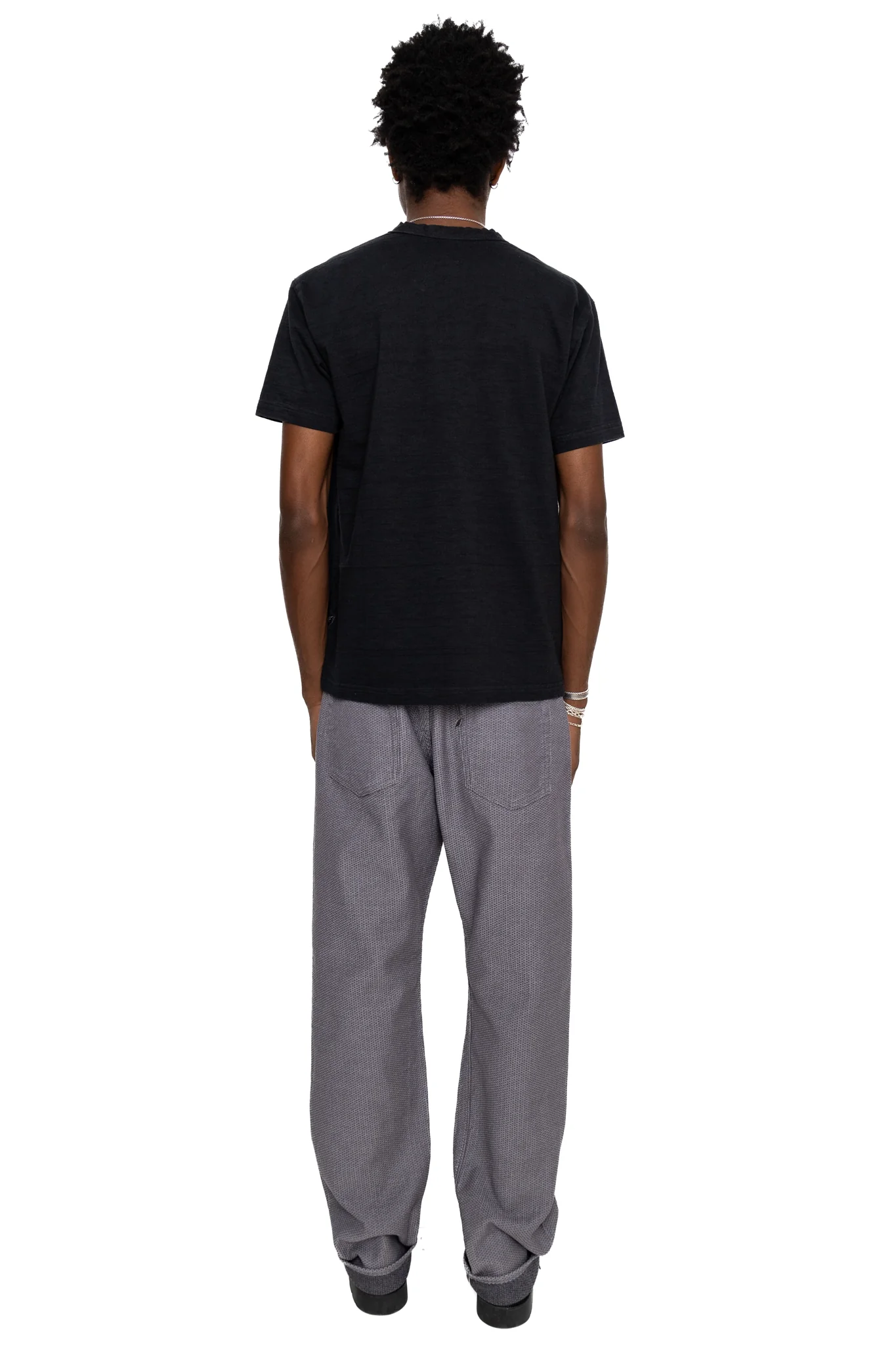 Slub Jersey S/S T-shirt - Black - Image 4