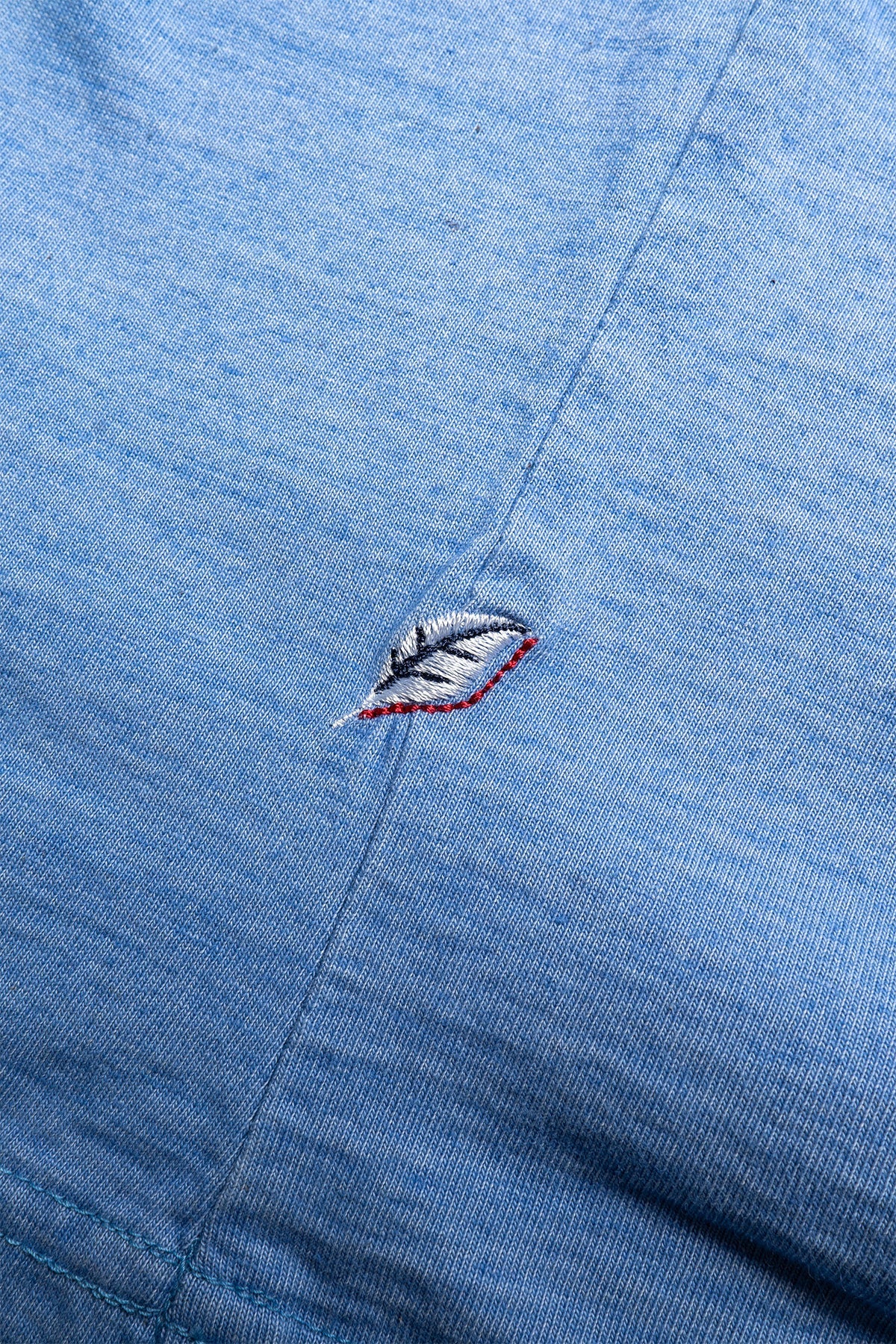 Indigo Jersey Crew Neck T-shirt - Pale Indigo - Image 3