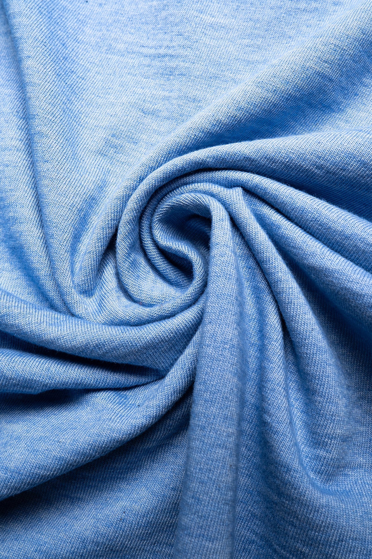 Indigo Jersey Crew Neck T-shirt - Pale Indigo - Image 4