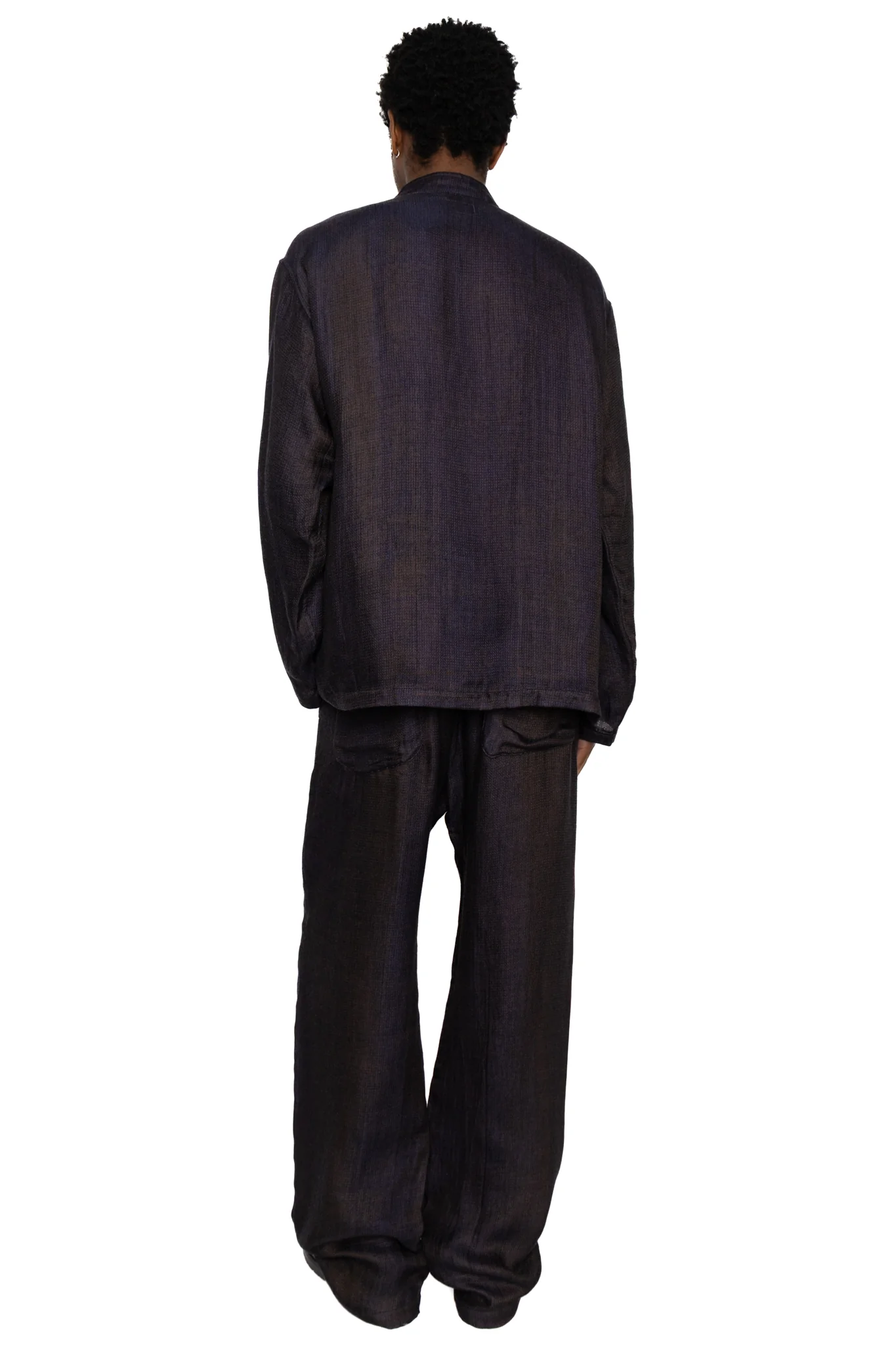 String Easy Pant Rayon Double Face Gauze - Purple - Image 5