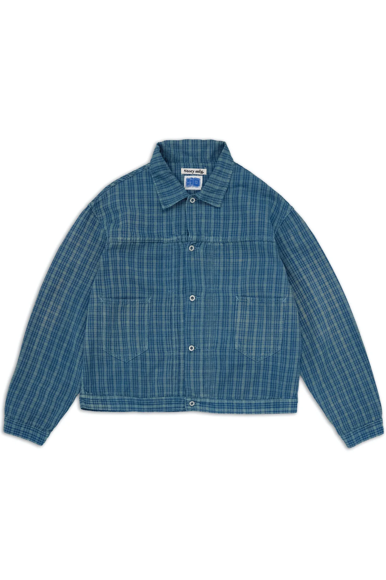 Sundae Jacket - Indigo Mud Check (Blue in Green Exclusive)
