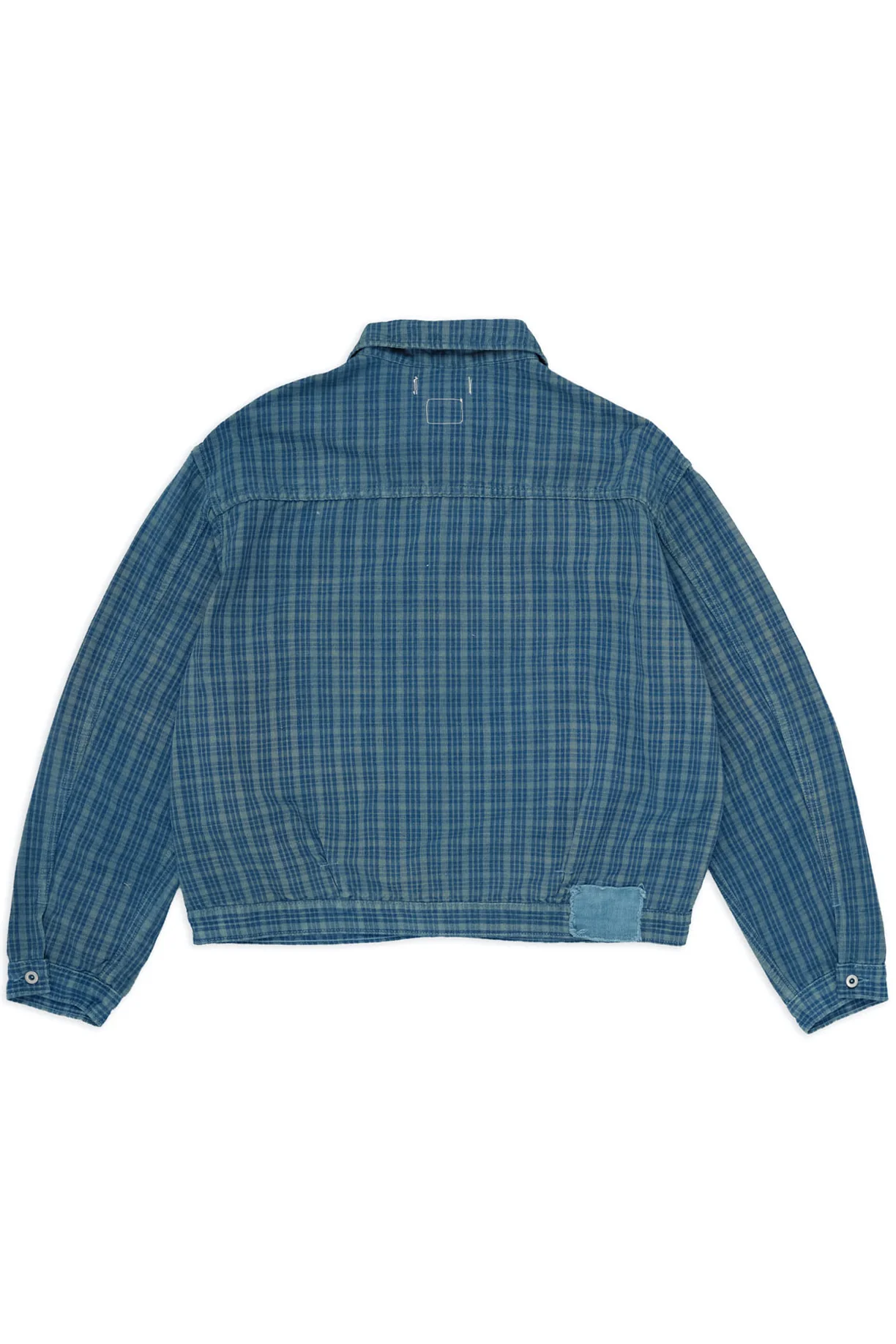 Sundae Jacket - Indigo Mud Check (Blue in Green Exclusive) - Image 2
