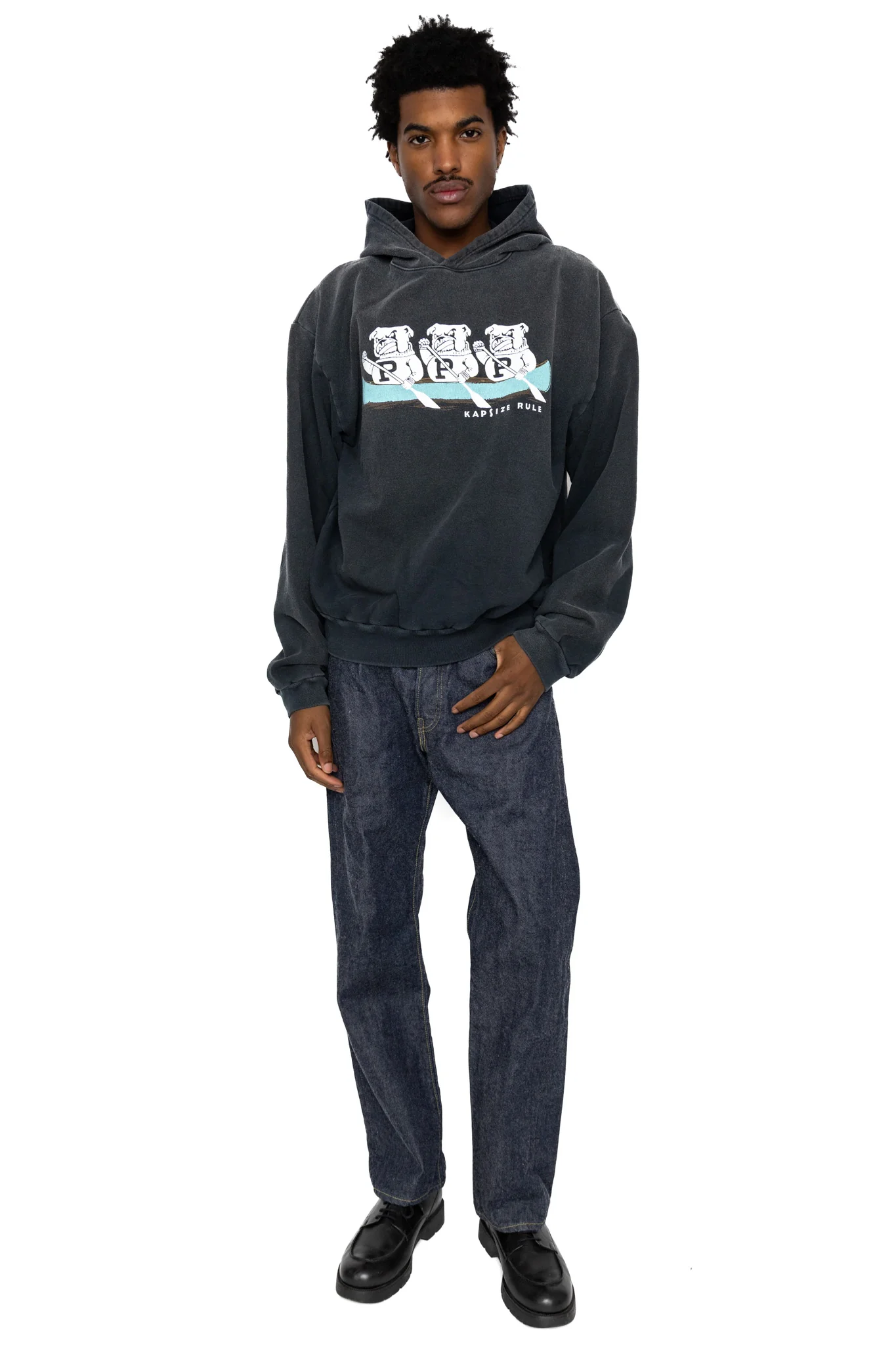 SWT Knit Hoodie ("P" BULLDOG) - Black - Image 2