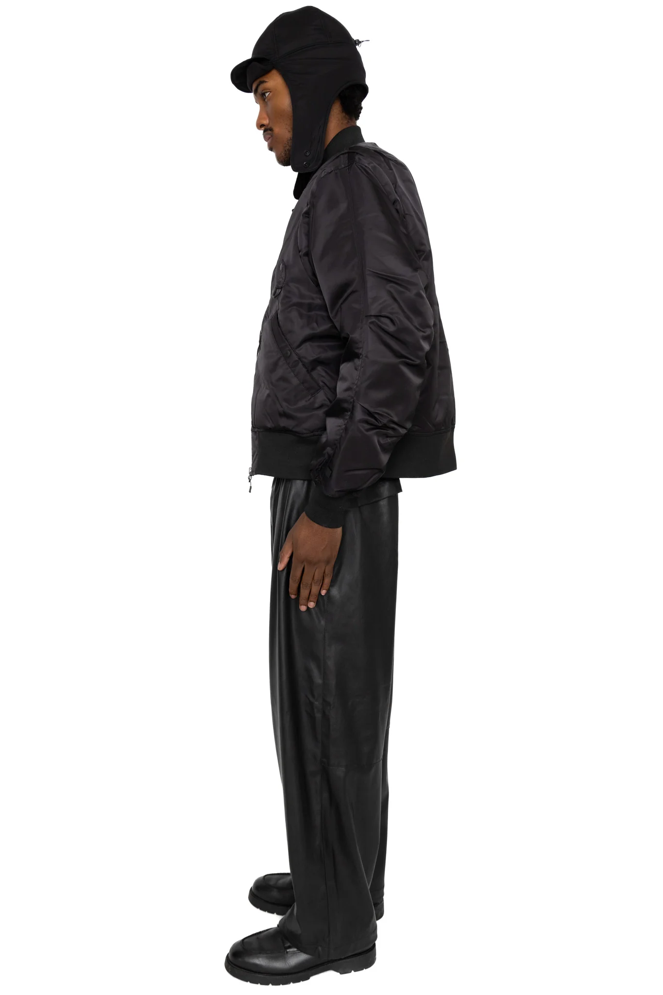 Tech 2Way MA-1 Down Jacket - Black - Image 3