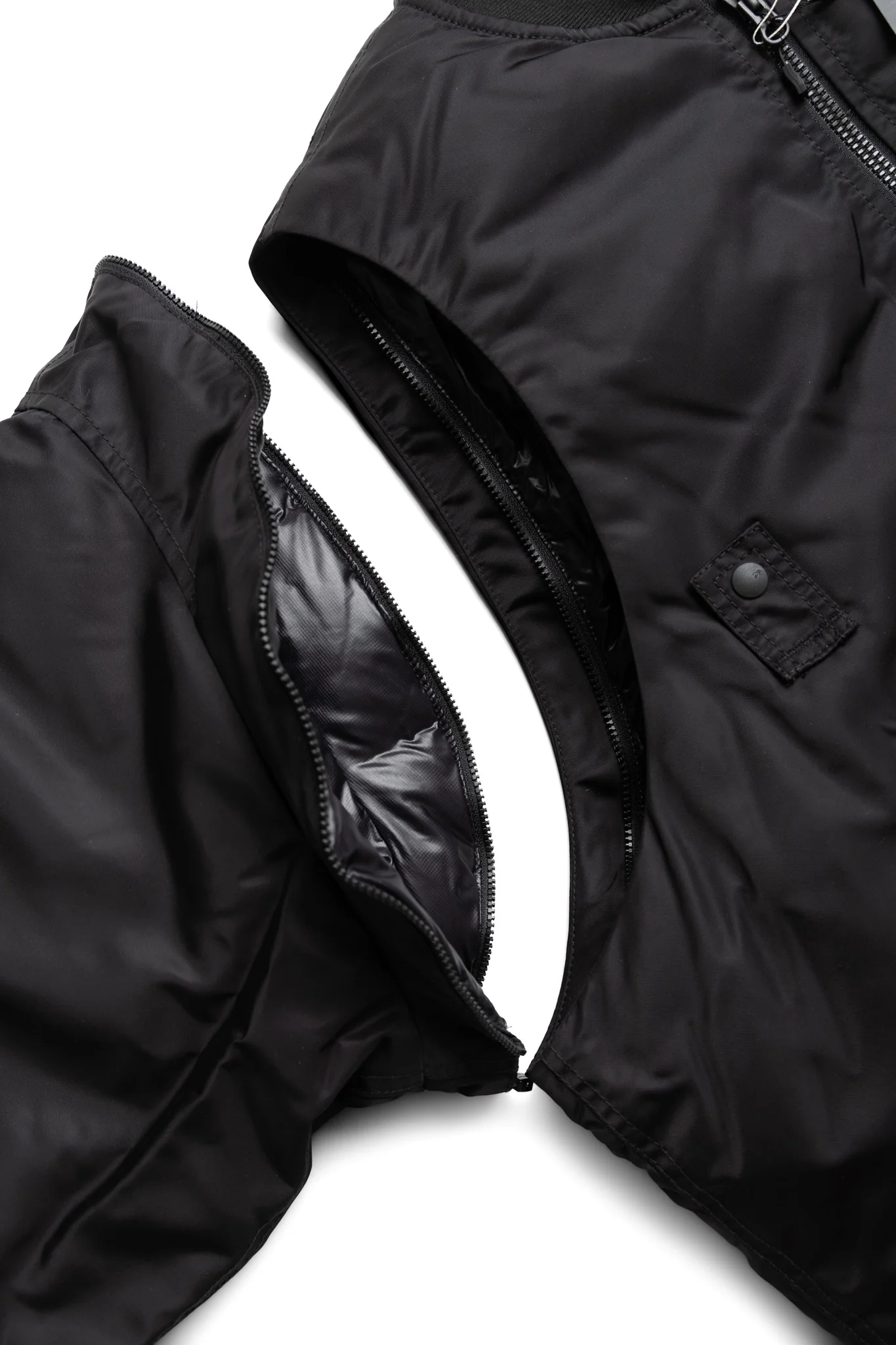 Tech 2Way MA-1 Down Jacket - Black - Image 6