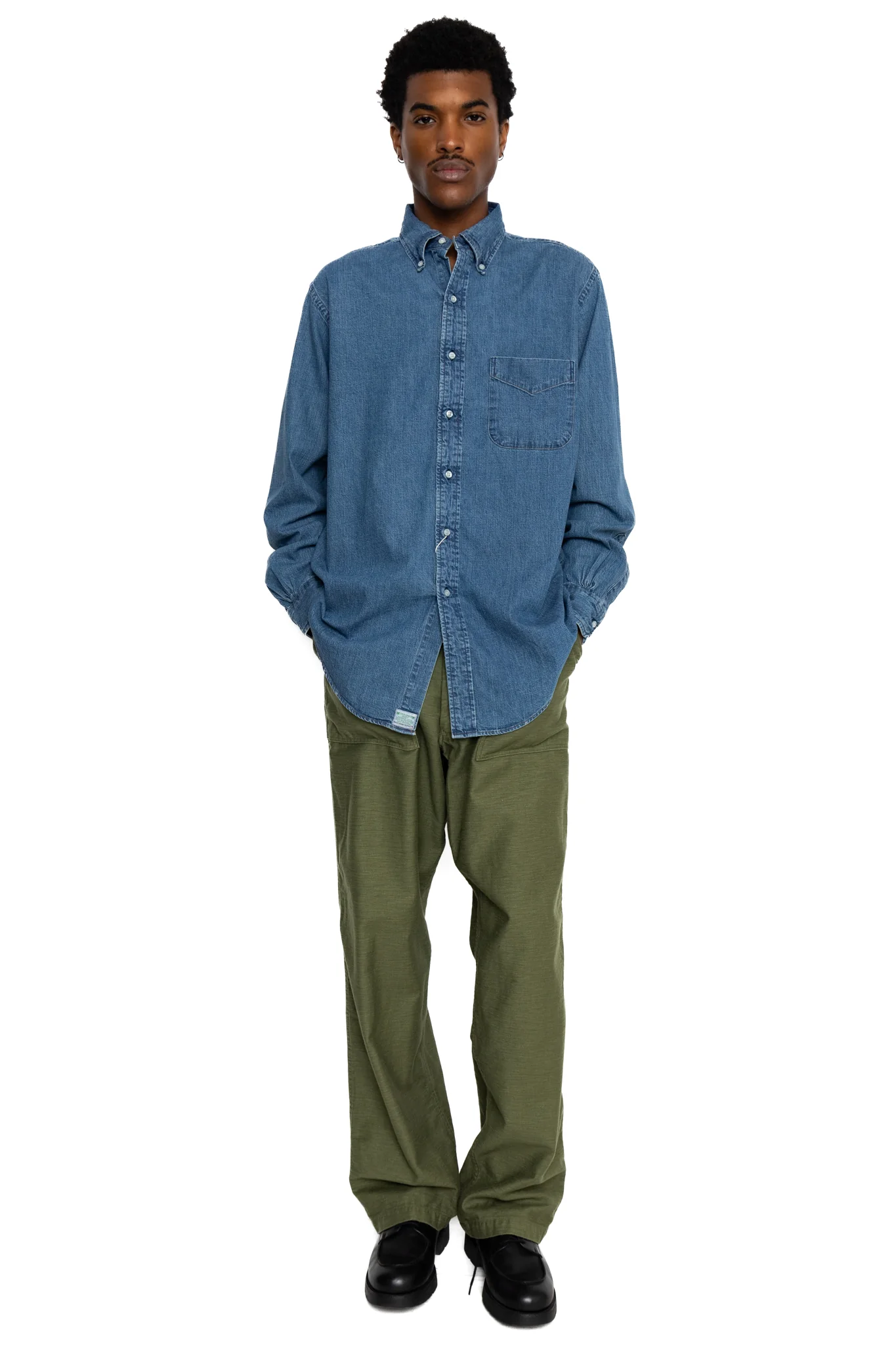 Vintage Fit Fatigue Pants - Dark Olive - Image 2