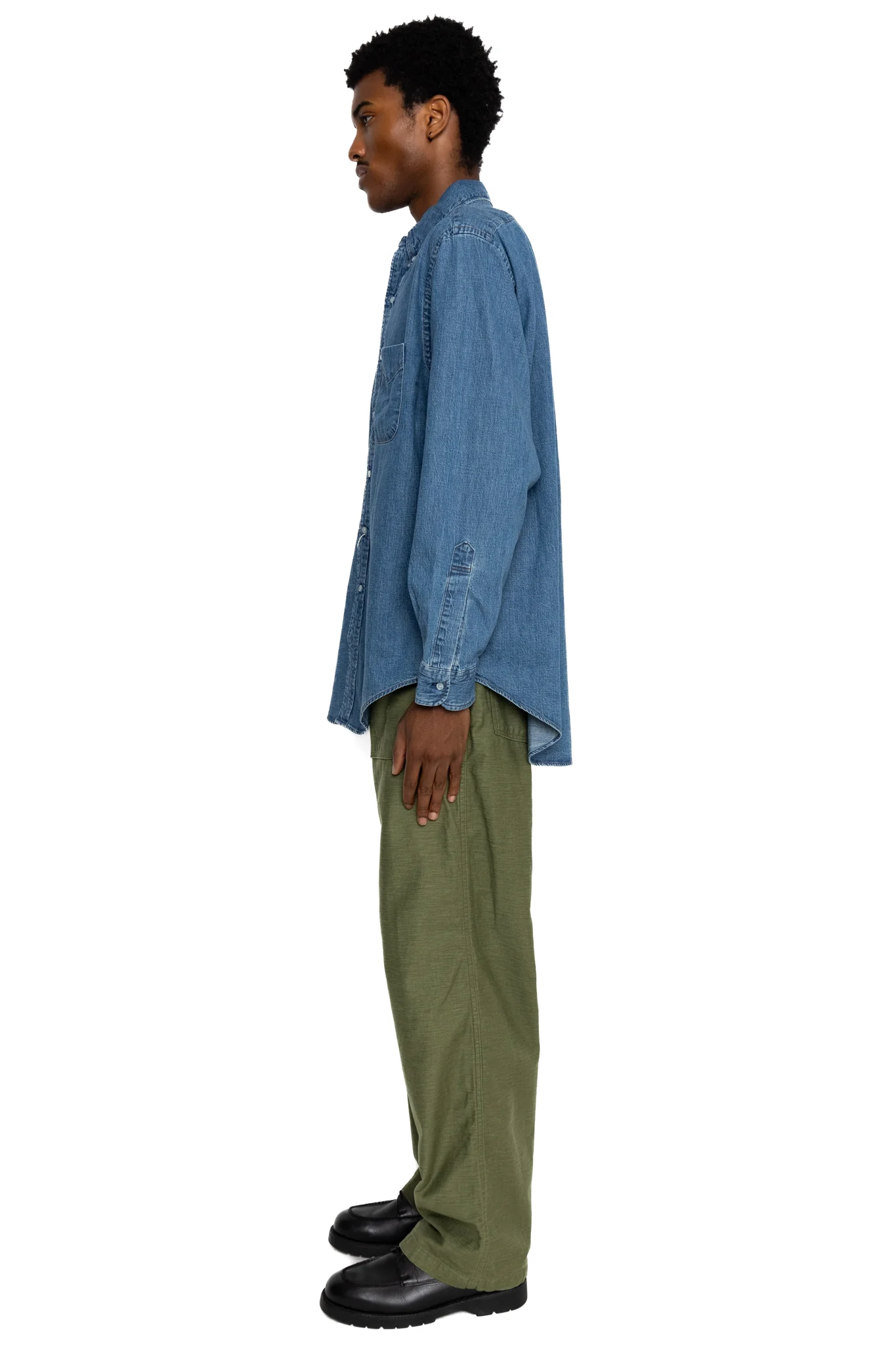 Vintage Fit Fatigue Pants - Dark Olive - Image 4